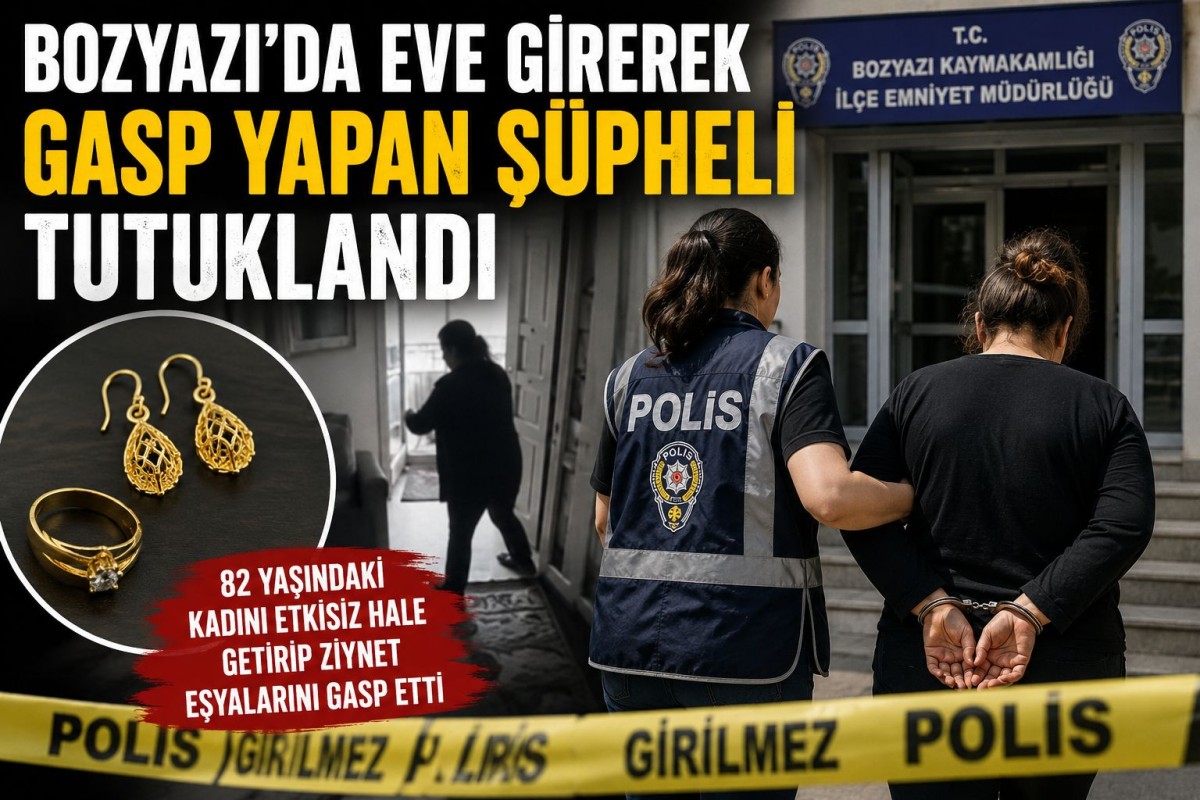 Bozyazı’da Eve Girerek Gasp Yapan Şüpheli Tutuklandı..