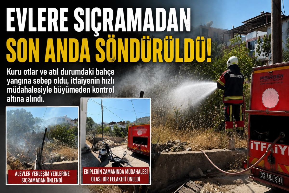 Yerleşim Yeri İçerisinde Atıl Bahçe’deki yangın paniğe neden oldu..